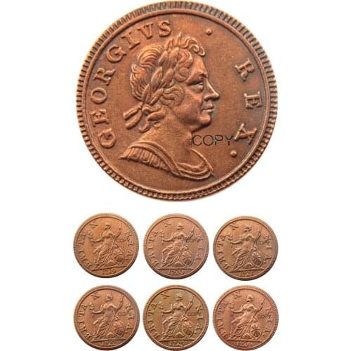 UK A set of(1719-1724) 6pcs,Browsing British Coins of George I,very rare copy coin