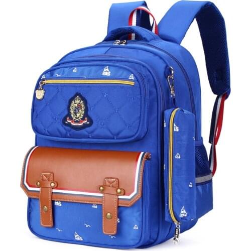 British Style Waterproof Kids School Backpack Quality Nylon Children Orthopedics School Bags For Boys Girls Travel Backpacks