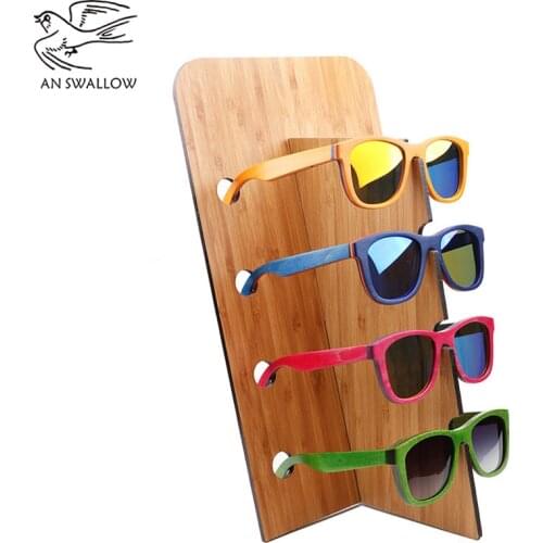 2020 solid wood high-end glasses display stand bamboo myopia sunglasses display props window counter display glasses frame