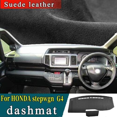 Suede Leather Dashmat Dashboard Cover Pad Dash Mat Carpet Car-Styling For HONDA Step Wagon Stepwgn G4 2010 2011 2012 2013 2014