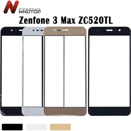 AS009 For Asus Zenfone 3 Max ZC520TL X008D Mobile phone lcd Outer Touch Screen For ASUS ZC520TL Front Glass Lens Cover Panel Par