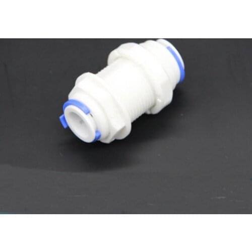1/4" 3/8" OD Hose Connection Coupling Reverse Osmosis System Straight Bulkhead RO Water Plastic Quick Fitting Connector