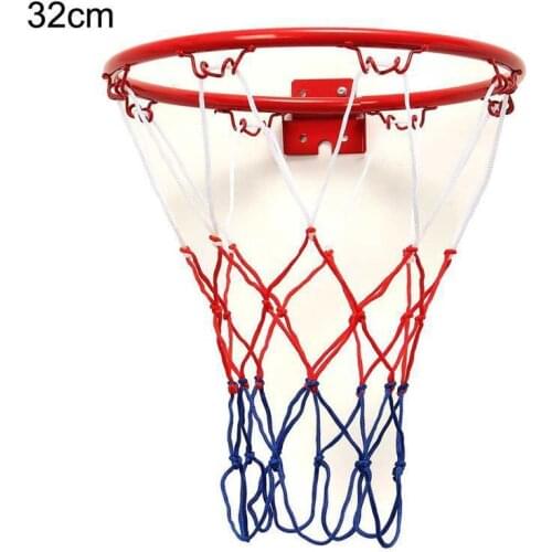 1pc 32cm/12.6 Basketball Rim Net Wall Mount Hanging Hoop Rim Net Sports Netting Indoor Outdoor Play Goal Sports Equipment