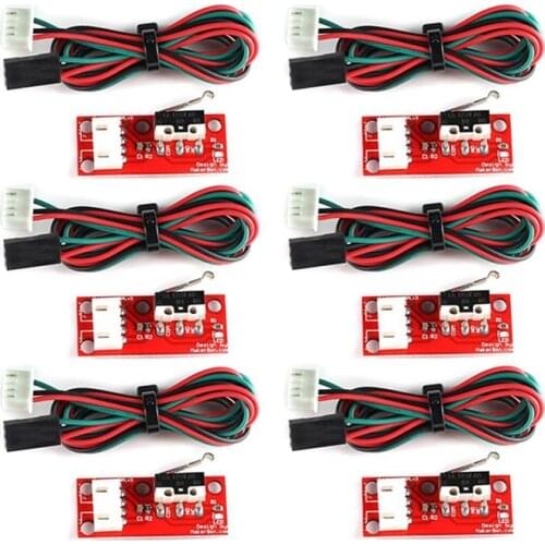 6Pcs Mechanical Endstop Limit Switch Press Switch Module For 3D Printer Makerbot Prusa Mendel Reprap Cnc Arduino Mega 2560 128