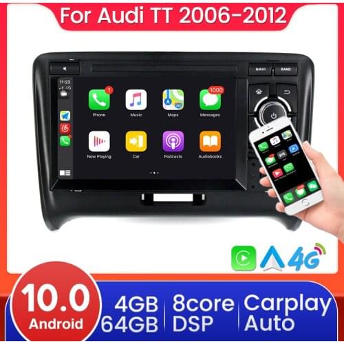 Autoradio Android BT car radio For Audi TT MK2 8J 2006-2012 2DIN auto audio Car stereo navigation screen multimedia No 2 din dvd