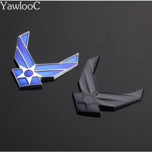 Car 3D USAF Chrome Metal Emblem Arm Badge Auto Fashion Decor Logo Refitting Decal car stickers Car Styling