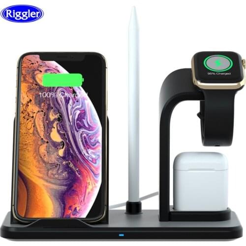 3 in 1 Wireless Charger Holder Removable 10W Fast Charger for Apple Watch Airpods for Iphone XS XR XS MAX Note9/8 Huawei Mate20P