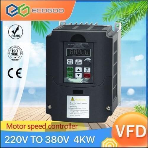 VFD CoolClassic Frequency Inverter Frequency Converter 220V Input and 380v 3-phase output 4kw Free Express shipping