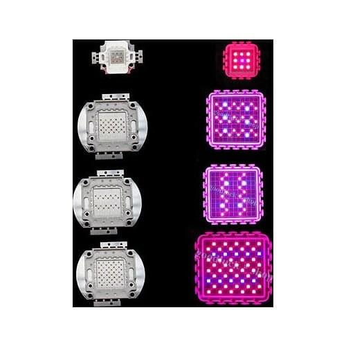 High Power 10w 20w 30W 50w 100w LED Grow Light Chip 4 : 1 Red 660nm Blue 445nm for Aqua, Plant Grow LED Chip Diodes