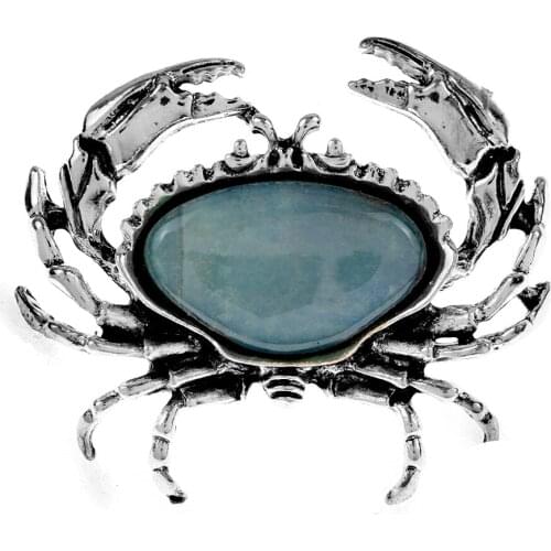 CINDY XIANG Cute Crab Brooches for Women Vintage Animal Resin Pins Brooch Men Shirt Badge Jewelry Accessories High Quality Gift