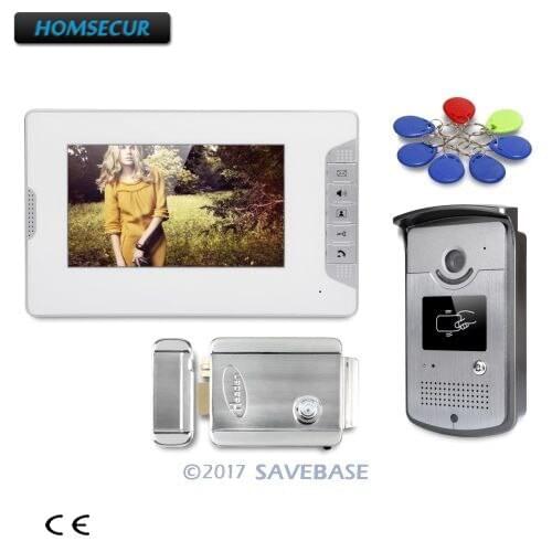 HOMSECUR 7inch Video Door Phone Intercom System with IR Night Vision for Home Security XC001+XM703-W