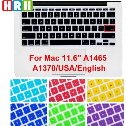 HRH Fashion Multi Colors Silicone Keyboard Covers Keypad Skin Protector For Macbook Air 11" 11.6