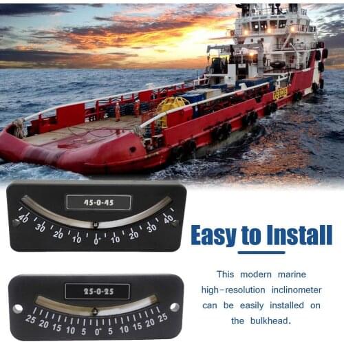 25-0-25 Inclinometer Portable Mini Protractor 45-0-45 Tilt Gauge Sailing Accessory At Sea