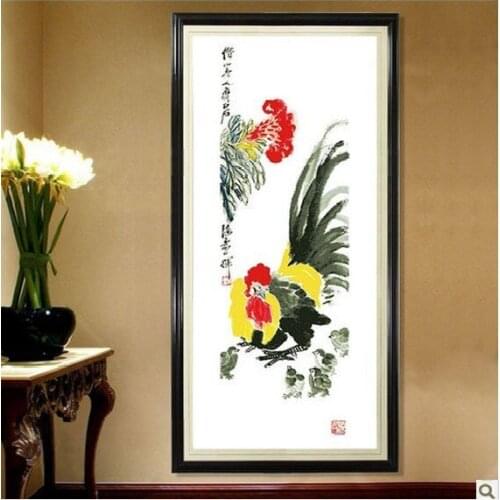 Embroidery Package Hot Sell Best Quality Cross Stitch Kits Rooster Animal Free Shipping