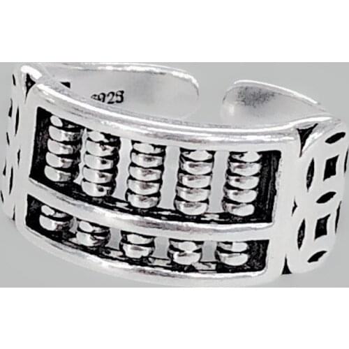 Miuoxion Wholesale Retro Geometric Money Abacus Ring Fashion Personality Jewelry For Women Feature Namour Charm Gift All Seasons
