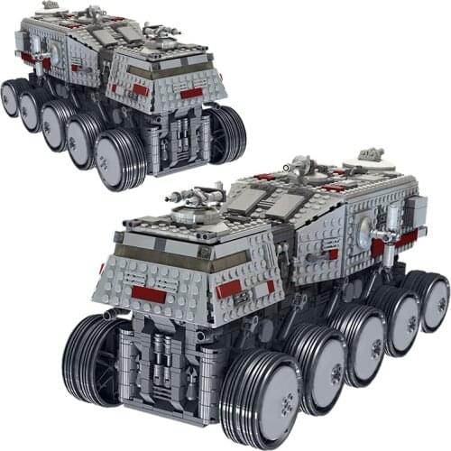 MOC Space Wars UCS Juggernaut Red Tank Building Blocks Set Battle Chariot Car Assault Armored DIY Vehicle Toys For Children Gifs