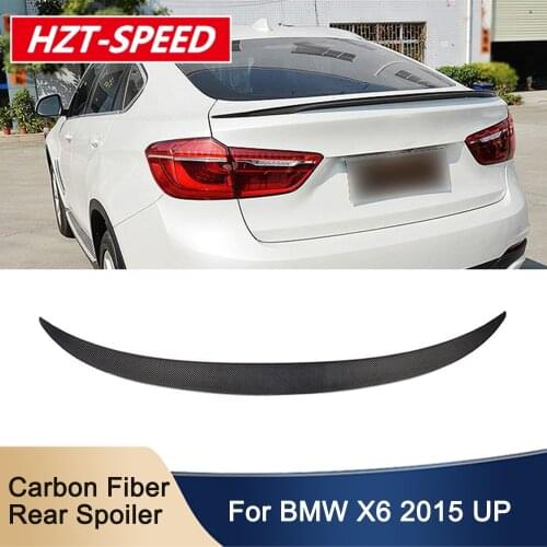 Modified M Style Real Carbon Fiber Material Back Wing Rear Trunk Spoiler For BMW X6 F16 Car Body Kit Tuning 2015 Up
