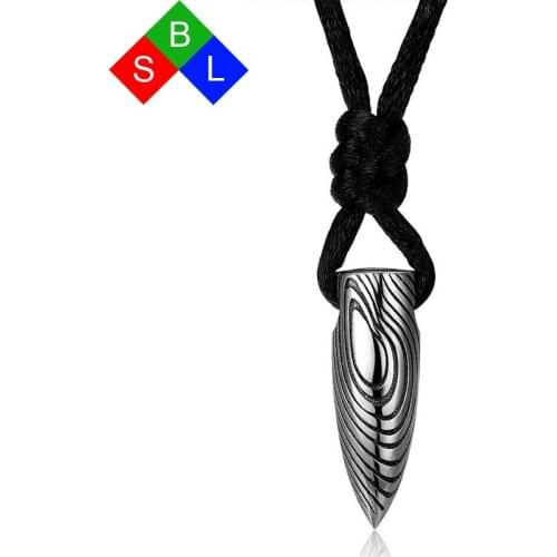 Red Trees Brand Fine Jewelry New Arrival Fashion 925 Sterling Silver Bullet Pendant Silver Necklace For Men