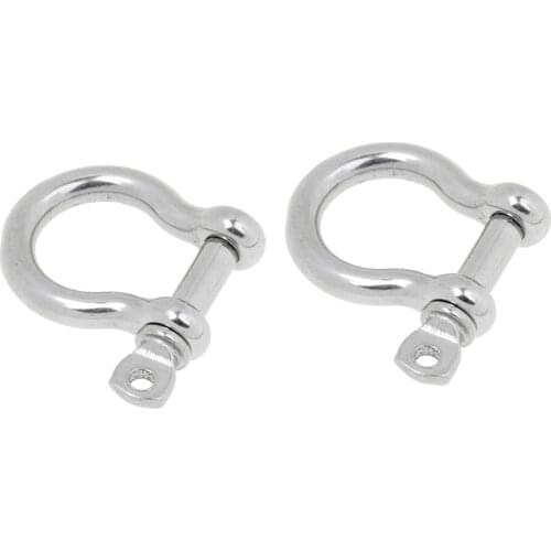 2 Pieces Boat Stainless Steel Shackle Bow Shackle, Stainless, Corrosion Resistant