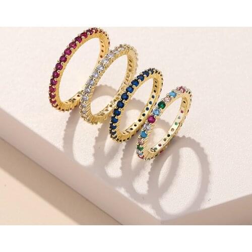 Rainbow Gold Infinity Stone Ring Eternity Crystal Engagement Classic Cheap Luxury Brand Ring For Women Free Shipping From Europe