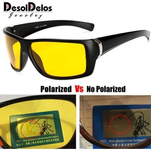 Night Vision Glasses For Headlight Polarized Driving Sunglasses Yellow Lens UV400 Night Eyewear Oculos de sol feminino