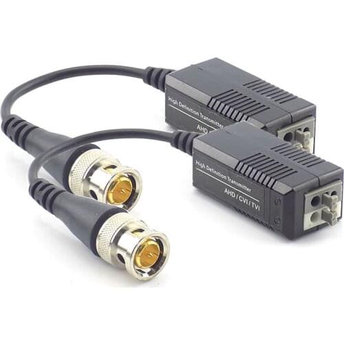 1pair UTP Video Balun Twisted CCTV Balun Passive Transceivers for 720P HD CVI/TVI/AHD Camera Male BNC to UTP CCTV Accessories