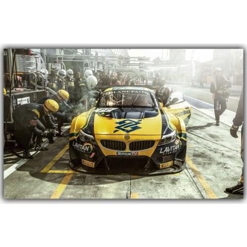 Sports Car Poster Custom Home Decoration Fashion Silk Fabric Wall Poster Car Design Wallpaper