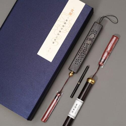 Chinese Style Wooden Carved Lotus Hanging Backflow Incense Burner With Brass Stick Holder Line Incense Aroma Diffuser Home Decor