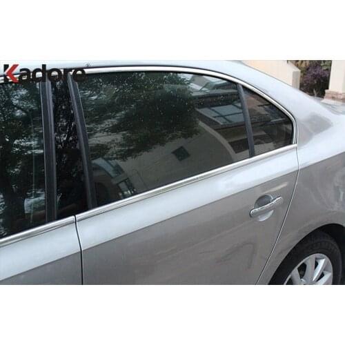 Full Set Window Trim Cover Molding Strip Sill For Volkswagen For VW Jetta 6 MK6 2012 2013 2014 Stainless Steel Car Accessories