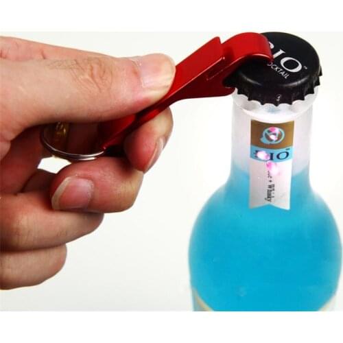 Portable creative multifunctional aluminum can opener keychain mini aluminum alloy beverage beer bottle opener wedding party gif