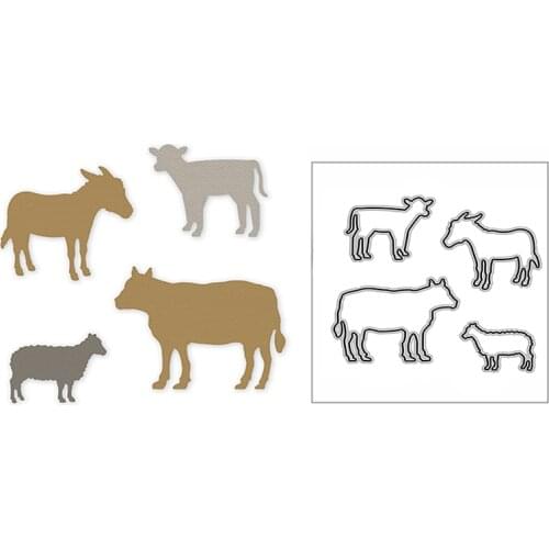 New Sheep Horse Farm Animals 2020 Metal Cutting Dies for DIY Scrapbooking and Card Making Decorative Embossing Craft No Stamps