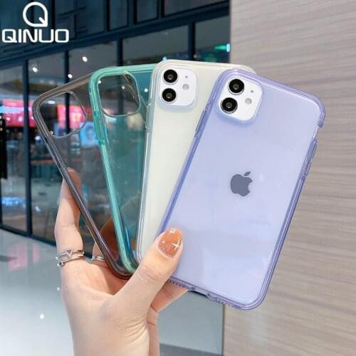 Luxury Soft TPU Clear Phone Case For iPhone 11 12 Pro Max 13 Mini XS X XR 7 8 Plus SE 2020 Shockproof Transparent Silicone Cover