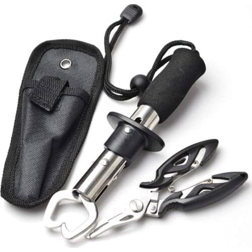 Portable Trigger Tackle Stainless Steel Fish Controller Fishing Tool Fishing Gripper Fish Grip Lip Clamp Fishing Plier Grabber