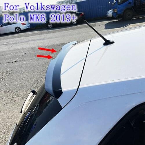 Roof Trunk Lid Spoiler For POLO MK6 2019+ Max Car Tail Wing Glossy Black Decoration Exterior Accessories