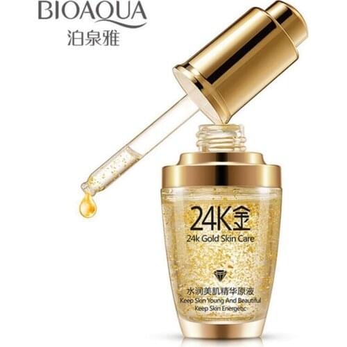 BIOAQUA 24K GOLD Skin Care Essence Nutrition Liquid Moisturizing Anti-Aging Anti Wrinkle Day Face Cream 30ml