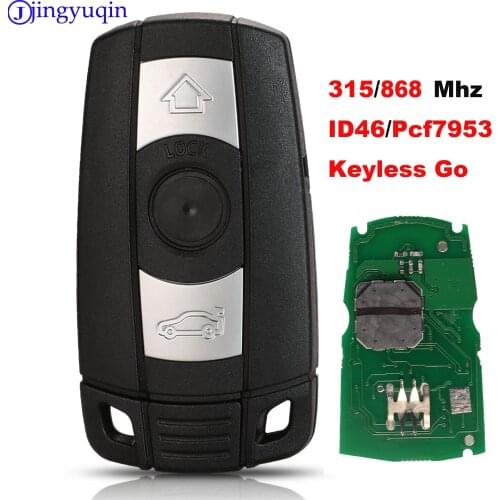 Jingyuqin Keyless Go Smart Car Key 315/868 Mhz For BMW 1/3/5/7 Series CAS3 X5 X6 Z4 Car Keyless Control Transmitter with Chip