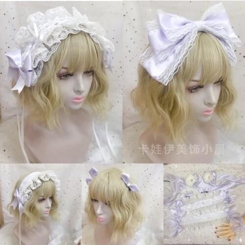 Angel Handle Hair Band White Purple Headwear The book of angels KC Small Things BNT Bow Lace Hairpin Handband Hair Access