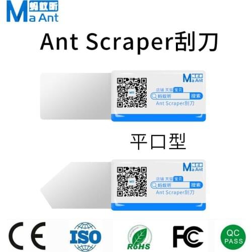 10pcs MaAnt Scraping Tin Knife Flat Oblique Mouth For Solder Paste Planting Ball Stainless steel BGA scraper Cleaning Tool