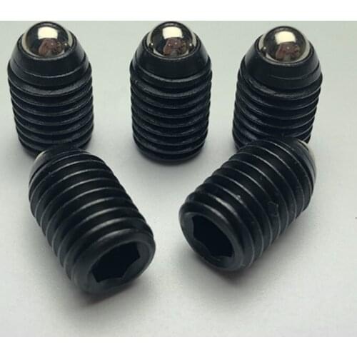 2pcs M3-M16 inner hexagon tight screws steel wave beads positioning screw spring ball head bolts locating plunger bolt black