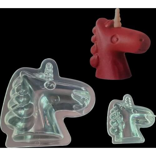 3D unicorn shape Polycarbonate chocolate Molds DIY Homemade Baking Chocolate Mould Candy Cake Kitchen Decorating Pastry Tool