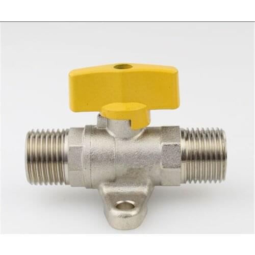 4 Points Full Copper Thickened Inner And Outer Ribbon Fixed Seat Ball Valve Double Outer Wire Outer Thread Straight Gas Valve