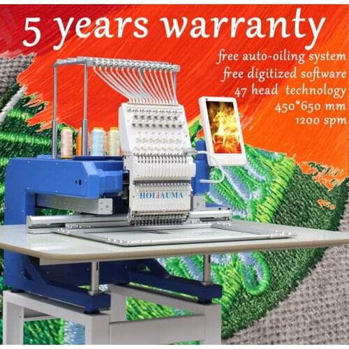 China 10 years service ! High Efficient Stable One Head Hat Tubular Falt Garment Embroidery Machine Like HAPPY Machine