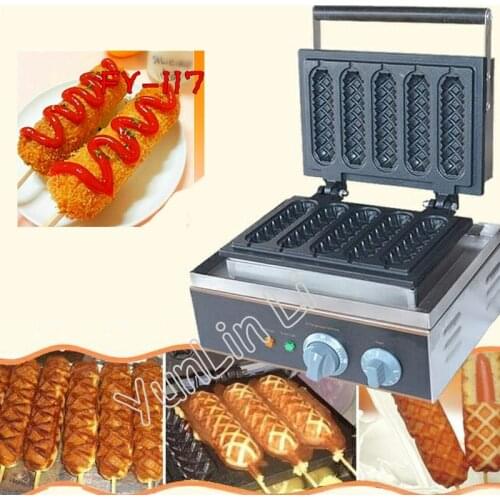 5 Sticks Waffle Stick Maker Electric French Hot Dog Baker 110V 220V Commercial Use Electric Lolly FY-117
