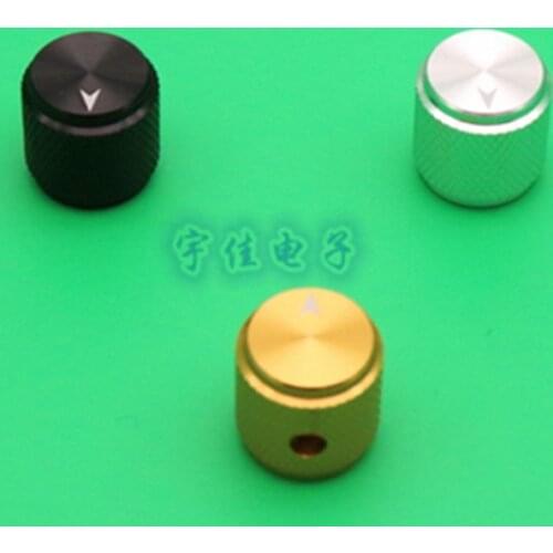 5 Piece 13 * 13mm aluminum potentiometer knob power amplifier volume adjustment triangle arrow indicating knob round hole 6mm