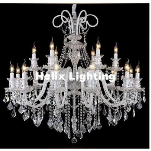 Free Shipping Clear White D95cm Modern Crystal Chandelier Lamp 18 Lights, Lustre De Crystal,Lustres De cristal Chandelier Lights