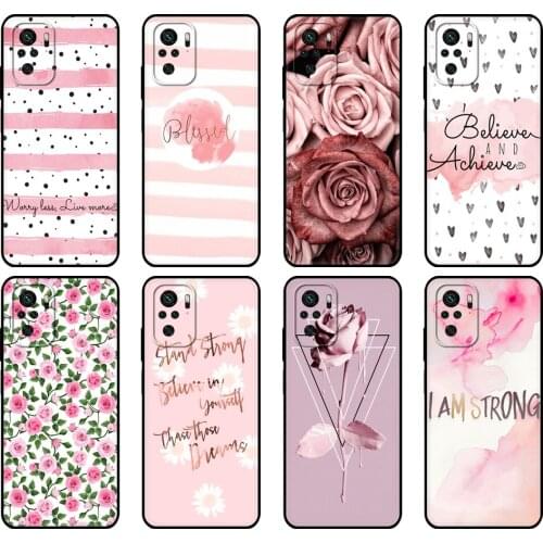 Black tpu Case For Xiaomi Redmi 9T Case Redmi Note 9T Note 10 Pro Case cute phink pattern