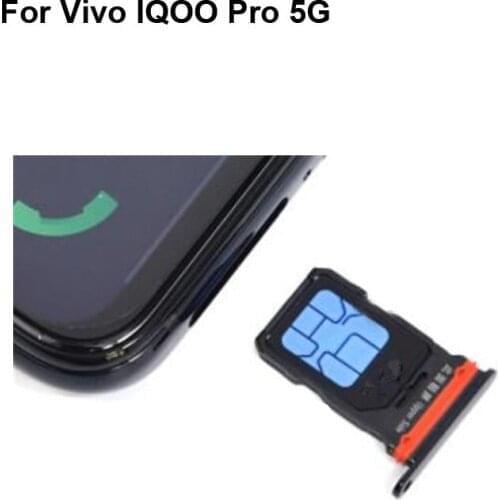 For vivo iQOO pro 5G New Tested Sim Card Holder Tray Card Slot For vivo iQ OO pro 5G Sim Card Holder Replacement IQOOPRO