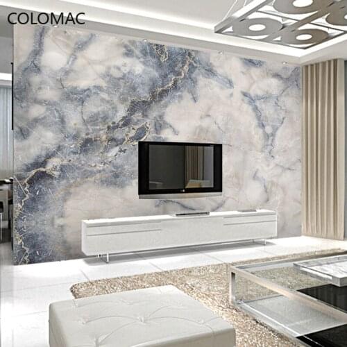 Colomac Custom European-style Imitation Marble Living Room Background Wallpaper Atmosphere Ink Mural Bedroom Decor Drop Shopping