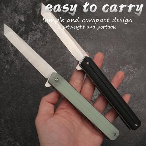 G10 portable folding knife outdoor camping self-defense knife hunting knife multifunctional folding knife EDC knife