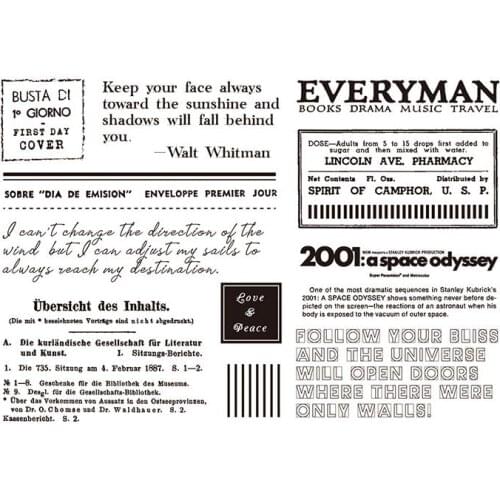 Everytime 1 Clear Stamp for Scrapbooking Transparent Silicone Rubber DIY Photo Album Decor S115